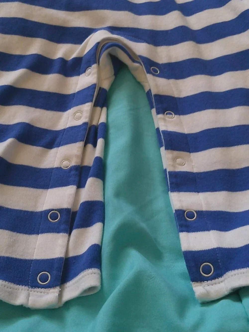 Janie and Jack Baby/Toddler Boys Blue & White Stripe Dog One-Piece - Size 18-24M